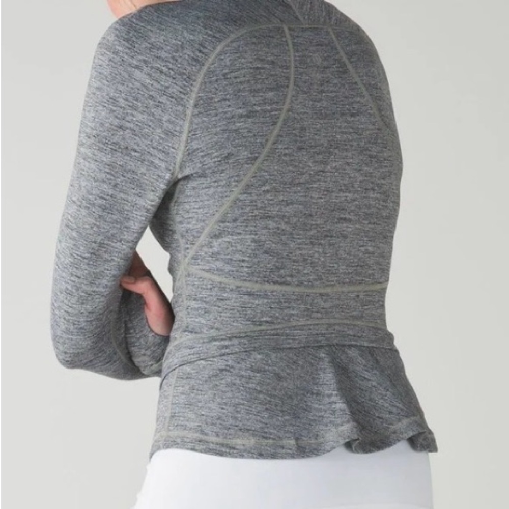 LULULEMON HUSTLE IN YOUR BUSTLE JACKET SPACE DYE CAMO BLACK DARK SLATE SZ 4